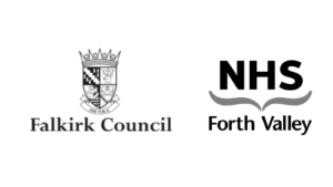 Logos of Falkirk Council and NHS Forth Valley