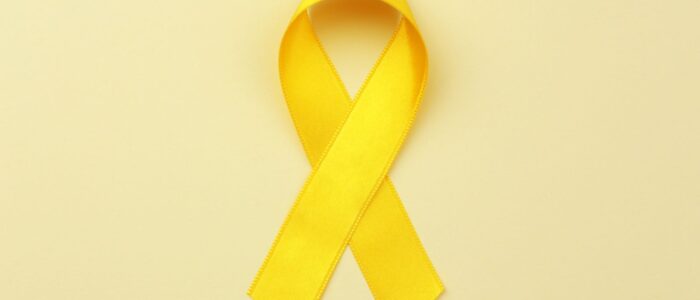 Yellow ribbon, a symbol for suicide prevention